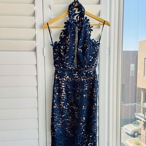 Lulus Lace Halter Midi Dress XS